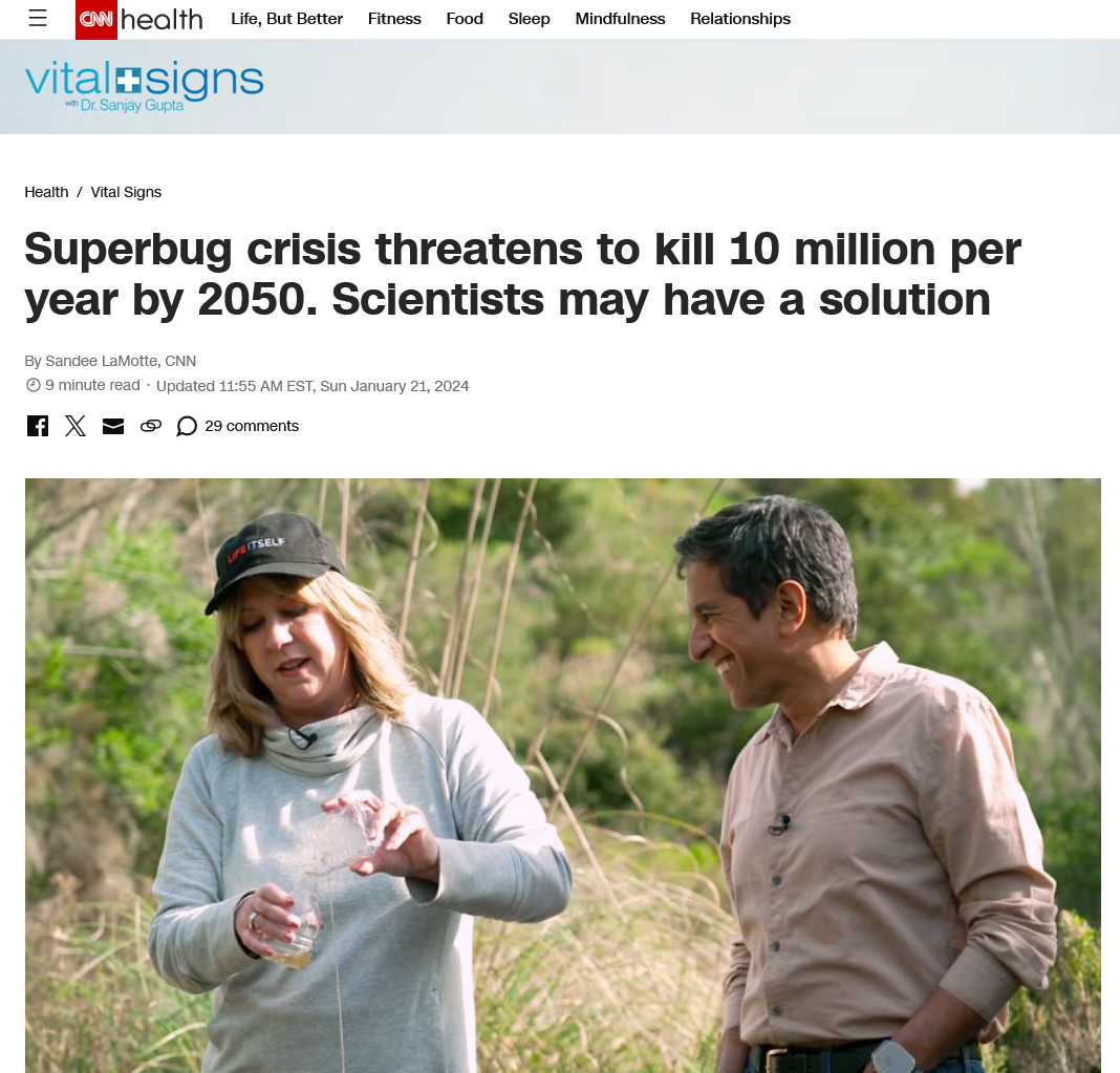 Lead photo for January 21, 2024 CNN article on phage therapy